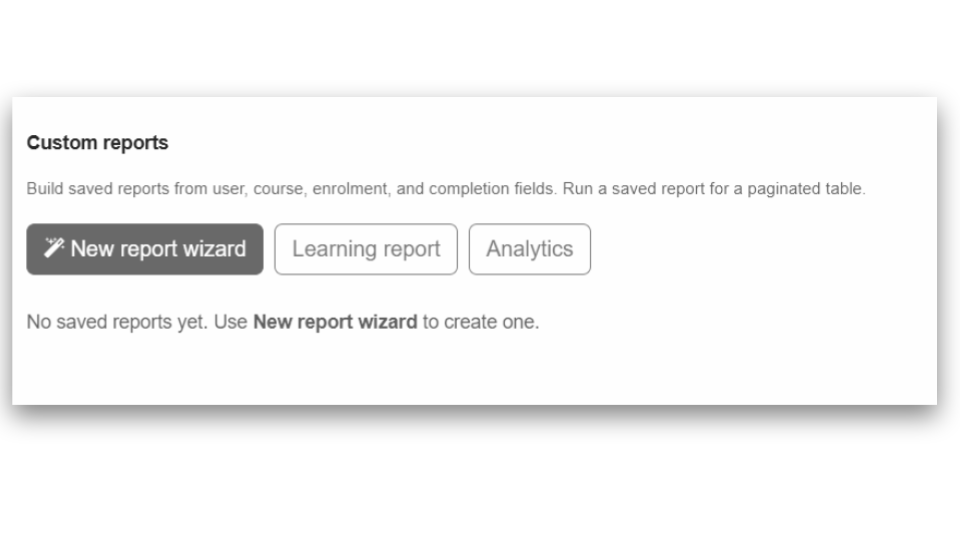 Custom reports and analytics