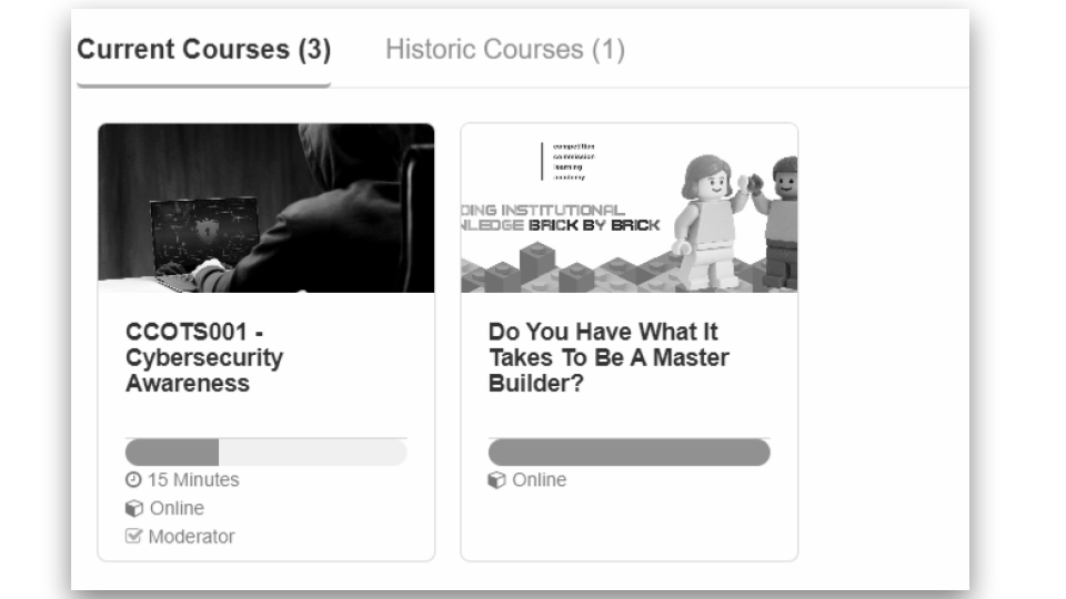 Learner course dashboard